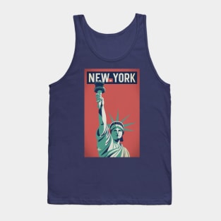 A Vintage Travel Art of New York - US Tank Top